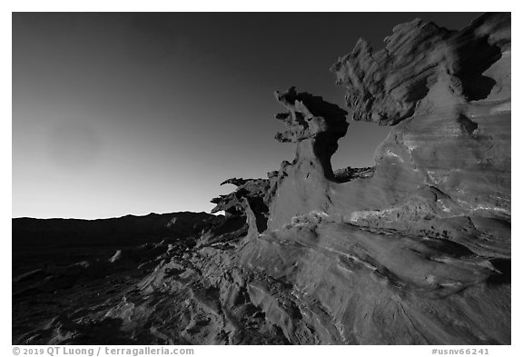 Devils Fire, late afternoon. Gold Butte National Monument, Nevada, USA (black and white)
