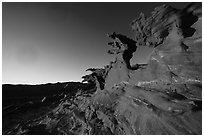 Devils Fire, late afternoon. Gold Butte National Monument, Nevada, USA ( black and white)