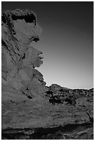 Weathered sandstone a Little Finland. Gold Butte National Monument, Nevada, USA ( black and white)