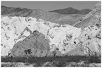 Colorful sandstone, Whitney Pocket. Gold Butte National Monument, Nevada, USA ( black and white)