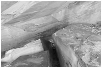 Rock art on flat rocks. Gold Butte National Monument, Nevada, USA ( black and white)