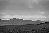 Grant Range at sunrise. Basin And Range National Monument, Nevada, USA ( black and white)