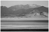 Worthington Peak from Garden Valley at sunrise. Basin And Range National Monument, Nevada, USA ( black and white)