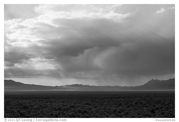 Storm clouds over Garden Valley. Basin And Range National Monument, Nevada, USA