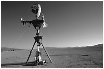Whimsy sculpture, Black Rock Desert. Nevada, USA ( black and white)