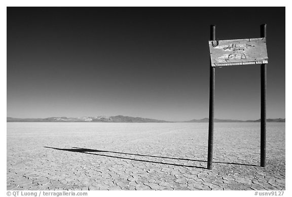 Sign in the middle of nowhere, Black Rock Desert. Nevada, USA