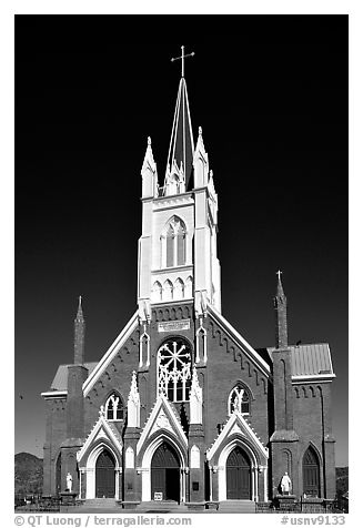 St Mary in the Mountains Church, afternoon. Virginia City, Nevada, USA