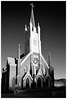 Catholic Church dating from 1876. Virginia City, Nevada, USA ( black and white)