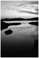 Emerald Bay, dawn, Lake Tahoe, California. USA ( black and white)