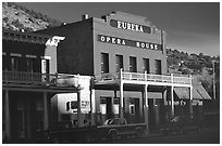 Opera house, sunset. Nevada, USA ( black and white)