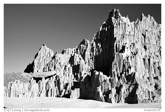 Eroded clay formations, Cathedral Gorge State Park. Nevada, USA