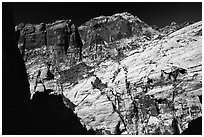High cliffs. Red Rock Canyon, Nevada, USA ( black and white)