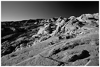 Colorful sandstone formations, early morning, Valley of Fire State Park. Nevada, USA ( black and white)