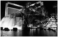 Mirage casino by night. Las Vegas, Nevada, USA ( black and white)