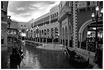 Interior of the Venetian casino. Las Vegas, Nevada, USA ( black and white)