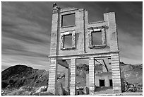 Ruins, Rhyolite ghost town. Nevada, USA ( black and white)