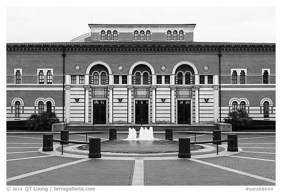 Rice University. Houston, Texas, USA (black and white)