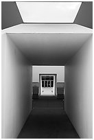 Corridor, Centennial Pavilion, Rice University. Houston, Texas, USA ( black and white)
