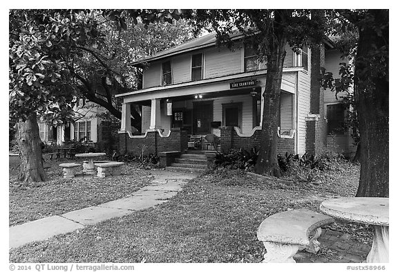 Hostel. Houston, Texas, USA (black and white)