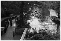 Riverwalk. San Antonio, Texas, USA ( black and white)