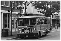 Trolley. San Antonio, Texas, USA ( black and white)