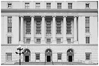 Post office and courthouse. San Antonio, Texas, USA ( black and white)