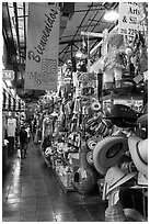 Market Square. San Antonio, Texas, USA ( black and white)