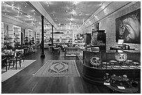 Store interior. Fredericksburg, Texas, USA ( black and white)