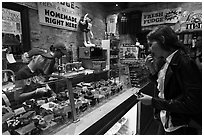 Fudge store. Fredericksburg, Texas, USA ( black and white)