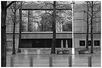 Crow Collection of Asian Art building. Dallas, Texas, USA ( black and white)