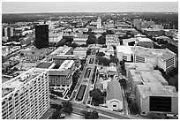 Aerial view of University of Texas. Austin, Texas, USA ( black and white)