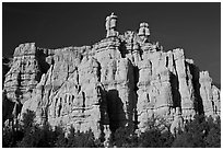 Pink sandstone cliffs, Red Canyon. Utah, USA (black and white)