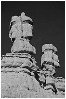 Hoodoos, Red Canyon, Dixie National Forest. Utah, USA (black and white)