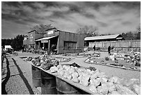 Rocks for sale. Utah, USA ( black and white)