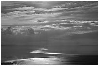 Water shimmering, Great Salt Lake. Utah, USA ( black and white)