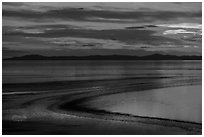 Antelope Island sunset. Utah, USA ( black and white)