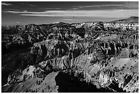 Point Supreme, afternoon. Cedar Breaks National Monument, Utah, USA ( black and white)