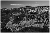 Cedar Breaks Amphitheater from Point Supreme. Cedar Breaks National Monument, Utah, USA ( black and white)