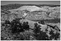 Cockscomb Fault and Yellow Rock. Grand Staircase Escalante National Monument, Utah, USA ( black and white)