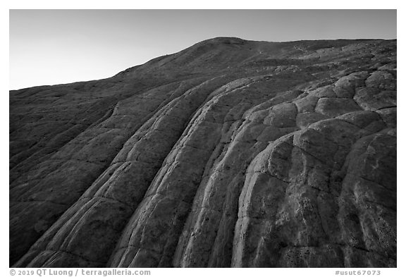 Swirls and cross-bedding, Yellow Rock. Grand Staircase Escalante National Monument, Utah, USA (black and white)