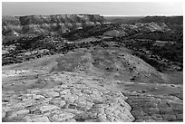 Yellow Rock Valley, dusk. Grand Staircase Escalante National Monument, Utah, USA ( black and white)