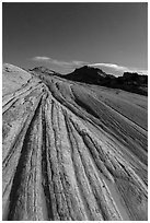 Yellow Rock cross-bedding at night. Grand Staircase Escalante National Monument, Utah, USA ( black and white)