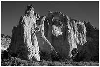 Dakota sandstone Grosvenor Arch. Grand Staircase Escalante National Monument, Utah, USA ( black and white)