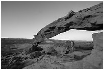 Entrada Sandstone Sunset Arch at sunrise. Grand Staircase Escalante National Monument, Utah, USA ( black and white)