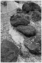 Rocks and siltstone. Grand Staircase Escalante National Monument, Utah, USA ( black and white)