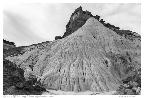 Silt stone hill. Grand Staircase Escalante National Monument, Utah, USA (black and white)