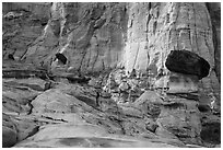 Caprocks and cliffs. Grand Staircase Escalante National Monument, Utah, USA ( black and white)