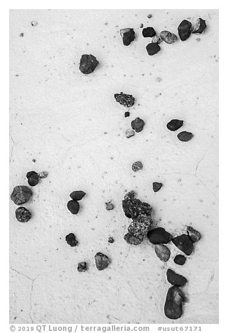 Close up of stones and silt stone. Grand Staircase Escalante National Monument, Utah, USA (black and white)