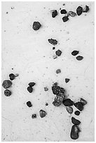 Close up of stones and silt stone. Grand Staircase Escalante National Monument, Utah, USA ( black and white)