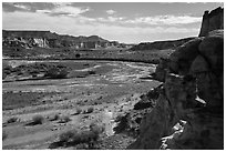 Wahweap Wash. Grand Staircase Escalante National Monument, Utah, USA ( black and white)